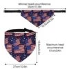 GENERIC Colorful Pattern With United States Flag Pet Bandana Collar - Scarf Collar - Art Dog Bandana Minimal Head Cicumference