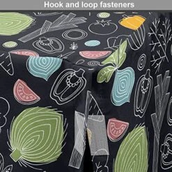 Lunarable Vegetable Dog Crate Cover, Line Art Style Food Pattern With Pepper Tomato Radish Lettuce, Easy To Use Pet Kennel Cover For Cats & Medium Dogs, 30 Inch, Charcoal Grey And Multicolor -Zoomie Shop 610ib3iwkAL