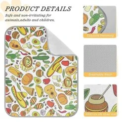 Washable Dog Cooling Mat Mexican Food Summer Cats Sleeping Mat Musical Instruments Icons Dog Bed Mats 23.6 * 38.6inch Pet Ice Silk Sleep Kennel Pad Animal Sleep Bed For Home Outdoor Travel -Zoomie Shop 614KAmQINhL