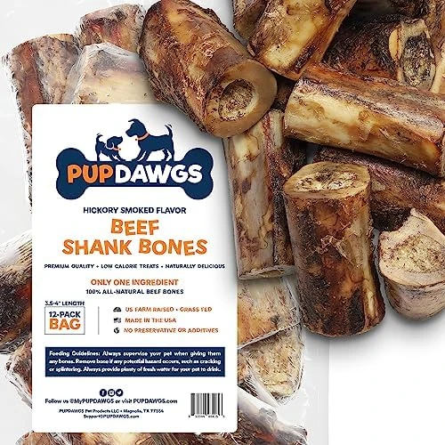 PUPDAWGS Single Ingredient Dog Bones - Made In USA - Beef Shank Bones - Natural Dog Bones For Aggressive Chewers - From USDA Inspected Beef - Hickory Smoked - Individually Wrapped (3 Piece Pack) 7 PUPDAWGS Single Ingredient Dog Bones - Made In USA - Beef Shank Bones - Natural Dog Bones For Aggressive Chewers - From USDA Inspected Beef - Hickory Smoked - Individually Wrapped (3 Piece Pack) - Image 7