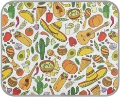 Washable Dog Cooling Mat Mexican Food Summer Cats Sleeping Mat Musical Instruments Icons Dog Bed Mats 23.6 * 38.6inch Pet Ice Silk Sleep Kennel Pad Animal Sleep Bed For Home Outdoor Travel -Zoomie Shop 614yibc TmL. AC 1