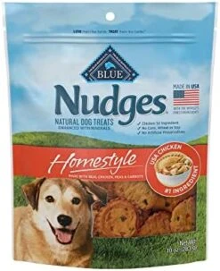 Blue Buffalo Nudges Homestyle Natural Dog Treats, Chicken, 16oz Bag -Zoomie Shop 615VqVdbP5L. AC