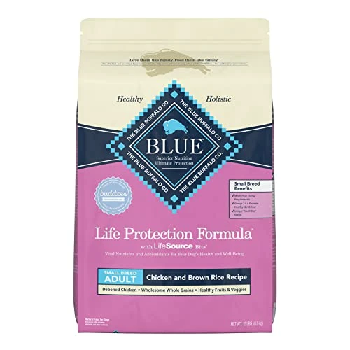 Blue Buffalo Small Breed Dog Food, Life Protection Formula, Natural Chicken & Brown Rice Flavor, Adult Dry Dog Food, 15 Lb Bag 1 Blue Buffalo Small Breed Dog Food, Life Protection Formula, Natural Chicken & Brown Rice Flavor, Adult Dry Dog Food, 15 Lb Bag