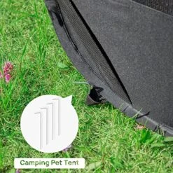 Love's Cabin 36in Portable Upgrade Large Dog Bed - Pop Up Dog Kennel, Indoor Outdoor Crate For Pets, Portable Car Seat Kennel, Cat Bed Collection, Black -Zoomie Shop 616ejFw475L