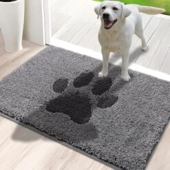 Door Mat Indoor, Dog Mats For Muddy Paws Super Absorbent, Low-Profile Entryway Rug With Non-Slip Backing, Washable Dirty Trapper Inside Entrance Doormat For Shoes, 20" X 32", Dark Gray 23 Door Mat Indoor, Dog Mats For Muddy Paws Super Absorbent, Low-Profile Entryway Rug With Non-Slip Backing, Washable Dirty Trapper Inside Entrance Doormat For Shoes, 20" X 32", Dark Gray -Zoomie Shop 616pWtbUvzL. AC