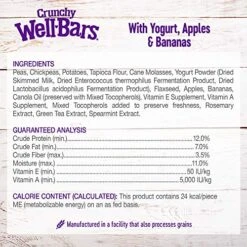 Wellness WellBars Natural Grain Free Crunchy Dog Treats, Yogurt, Apples & Banana, 45-Ounce Bag -Zoomie Shop 6184DEG5QoL