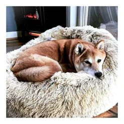 YangYan Dropship Faux Fur Dog Beds Orthopedic Donut Cat Pet Bed For Dropship Cama Perro Dogs - Self Warming Indoor Round Pillow Cuddler (Color : Gloves, Size : 40cm) -Zoomie Shop 619fI8yln6L