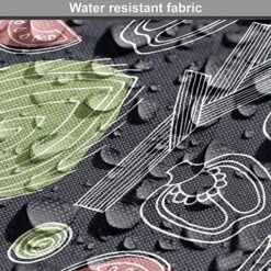 Lunarable Vegetable Dog Crate Cover, Line Art Style Food Pattern With Pepper Tomato Radish Lettuce, Easy To Use Pet Kennel Cover For Cats & Medium Dogs, 30 Inch, Charcoal Grey And Multicolor -Zoomie Shop 61ANCggtFtL