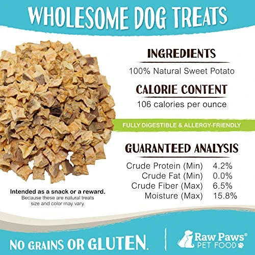 Raw Paws Pet Grain-Free Sweet Potato Training Treats For Dogs, 6-oz - Made In The USA - Vegetarian & Vegan Dog Treats - Natural Sweet Potato Dog Treats - Low Calorie, Gluten Free Puppy Training Treats 3 Raw Paws Pet Grain-Free Sweet Potato Training Treats For Dogs, 6-oz - Made In The USA - Vegetarian & Vegan Dog Treats - Natural Sweet Potato Dog Treats - Low Calorie, Gluten Free Puppy Training Treats - Image 3