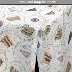 Ambesonne Dessert Dog Crate Cover, Food Elements Various Cakes Slices And Cupcakes Vintage Pastry Doodle, Easy To Use Pet Kennel Cover For Small Dogs Puppies Kittens, 18 Inch, Off White Multicolor -Zoomie Shop 61Dx6vT4xaL