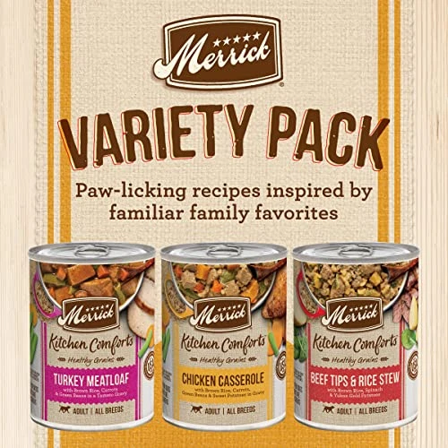 Merrick Kitchen Comforts Wet Dog Food Gravy, Variety Pack Real Meat And Brown Rice Dog Food With Grains - 12.7 Oz. Can 2 Merrick Kitchen Comforts Wet Dog Food Gravy, Variety Pack Real Meat And Brown Rice Dog Food With Grains - 12.7 Oz. Can - Image 2