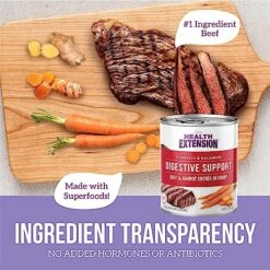Health Extension Gravy Dog Food Variety Pack, Chicken Pumpkin, Beef Carrrot, Turkey Sweet Potato, Crude Protein, All Life Stages, Improve Gut Health, Digestive Support (9 Ounce Cans, 2 Each) -Zoomie Shop 61FlQrS1lVL