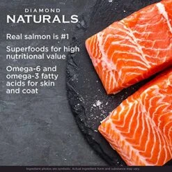 DIAMOND NATURALS Skin & Coat Real Meat Recipe Dry Dog Food With Wild Caught Salmon 15lb (9422_15_DND) 7 DIAMOND NATURALS Skin & Coat Real Meat Recipe Dry Dog Food With Wild Caught Salmon 15lb (9422_15_DND) -Zoomie Shop 61Io71J6lmL