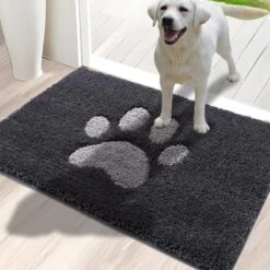 Door Mat Indoor, Dog Mats For Muddy Paws Super Absorbent, Low-Profile Entryway Rug With Non-Slip Backing, Washable Dirty Trapper Inside Entrance Doormat For Shoes, 20" X 32", Dark Gray 21 Door Mat Indoor, Dog Mats For Muddy Paws Super Absorbent, Low-Profile Entryway Rug With Non-Slip Backing, Washable Dirty Trapper Inside Entrance Doormat For Shoes, 20" X 32", Dark Gray -Zoomie Shop 61JPhAK4s3L. AC
