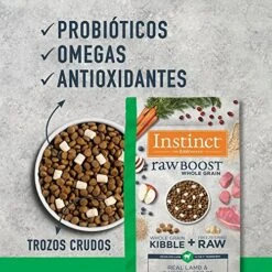 Instinct Raw Boost Whole Grain Real Lamb & Oatmeal Recipe Natural Dry Dog Food, 4.5 Lb. Bag -Zoomie Shop 61KAVUZNvTL