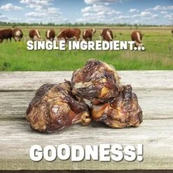 PUPDAWGS Single Ingredient Dog Bone Made In USA - Beef Knee Caps - 100% Natural Dog Bones For Aggressive Chewers - From USDA Inspected Beef - Hickory Smoked - Individually Wrapped (3 Piece Pack) -Zoomie Shop 61KMtmCljwL