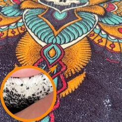 Fun Moths Insect Skull Totem Pattern Dog Feeding Mats Pet Mat Super Absorbent Microfiber Pet Rug Pattern Art Print Plush Rugs Dog Cat Food Mat For Floors Bathroom 32" X 22" Non-Slip Carpet 7 Fun Moths Insect Skull Totem Pattern Dog Feeding Mats Pet Mat Super Absorbent Microfiber Pet Rug Pattern Art Print Plush Rugs Dog Cat Food Mat For Floors Bathroom 32" X 22" Non-Slip Carpet -Zoomie Shop 61Ochhia4EL