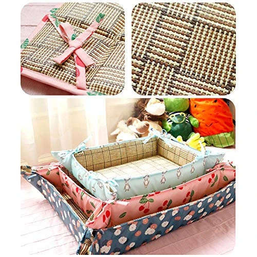 SONGBIRDTH Pet Penguin Print Cool Sleeping Mat Pad Straps Folding Edges Dog Kennel Cats Net,Breathable Cotton Blend,Removable Easy To Clean Ice Blue Penguin L 4 SONGBIRDTH Pet Penguin Print Cool Sleeping Mat Pad Straps Folding Edges Dog Kennel Cats Net,Breathable Cotton Blend,Removable Easy To Clean Ice Blue Penguin L - Image 4