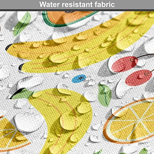 Lunarable Tropical Dog Crate Cover, Colorful Cartoon Fruits Papaya Banana And Pineapple Ornamental Exotic Food Design, Easy To Use Pet Kennel Cover For Small Dogs Puppies Kittens, 42 Inch, Multicolor 6 Lunarable Tropical Dog Crate Cover, Colorful Cartoon Fruits Papaya Banana And Pineapple Ornamental Exotic Food Design, Easy To Use Pet Kennel Cover For Small Dogs Puppies Kittens, 42 Inch, Multicolor - Image 6