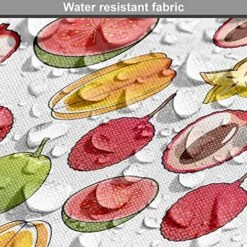 Lunarable Fruit Dog Crate Cover, Colorful Pattern With Natural Food Mango Lychee Guava Feijoa And Carambola, Easy To Use Pet Kennel Cover For Small Dogs Puppies Kittens, 18 Inch, Multicolor -Zoomie Shop 61TW8FH3DmL