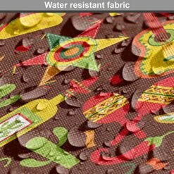 Lunarable Cinco De Mayo Dog Crate Cover, Pattern With Traditional Food Sombrero And Dia De Los Muertos Skull, Easy To Use Pet Kennel Cover For Small Dogs Puppies Kittens, 42 Inch, Multicolor -Zoomie Shop 61TZbKa6dbL