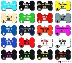 My Identity Doctor Seizure Alert Service Dog Tag Custom Engraved Dog Bone Plastic - Blue - Small