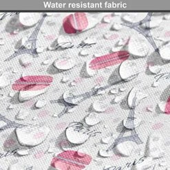 Ambesonne Eiffel Dog Crate Cover, Famous Traditional French Food Tasty Macaroons Delicious Retro Deserts Dots, Easy To Use Pet Kennel Cover For Small Dogs Puppies Kittens, 22 Inch, Pink Grey White -Zoomie Shop 61UqLwIC7CL