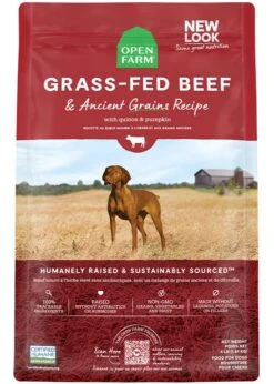 Open Farm Ancient Grains Dry Dog Food, Humanely Raised Meat Recipe With Wholesome Grains And No Artificial Flavors Or Preservatives (Grass-Fed Beef Ancient Grain, 4 Pound (Pack Of 1))