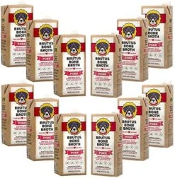 Brutus Bone Broth For Dogs 64 Oz | All Natural | Made In USA | Glucosamine & Chondroitin For Healthy Joints | Human Grade Ingredients | Hydrating Dog Food Topper & Gravy (Beef, 2-Pack) -Zoomie Shop 61ZEotNBVjL. AC