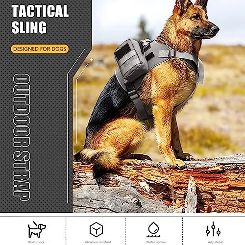 Service Dog Vest Breathable Service Dog Harness Adjustable Pet Vest With Handle For Outdoor Training Walking (Grey, L) 4 Service Dog Vest Breathable Service Dog Harness Adjustable Pet Vest With Handle For Outdoor Training Walking (Grey, L) - Image 4