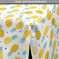Ambesonne Exotic Dog Crate Cover, Hand Drawn Pineapples And Hearts Doodle Fresh Summer Food Illustration, Easy To Use Pet Kennel Cover For Small Dogs Puppies Kittens, 22 Inch, Yellow Sea Green Black -Zoomie Shop 61a3e9ETd6L