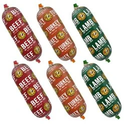 Happy Howie's Natural Dog Treats - Healthy Dog Treat & Training Tool, Easily Hide Pills, Dog Treat Made In The USA, Simple Ingredients, Soft Meat Roll - Variety (Beef, Turkey, Lamb), 7 Oz Each, 6 Pack