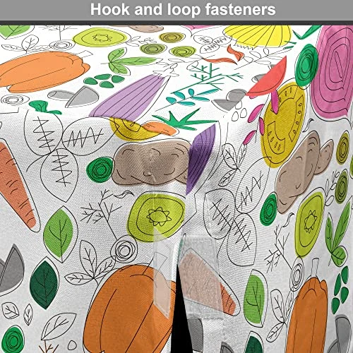 Ambesonne Vegetable Dog Crate Cover, Drawing Of Vegetarian Food Colorful Peper Eggplant And Carrot Design, Easy To Use Pet Kennel Cover For Small Dogs Puppies Kittens, 18 Inch, Pink Orange 3 Ambesonne Vegetable Dog Crate Cover, Drawing Of Vegetarian Food Colorful Peper Eggplant And Carrot Design, Easy To Use Pet Kennel Cover For Small Dogs Puppies Kittens, 18 Inch, Pink Orange - Image 3