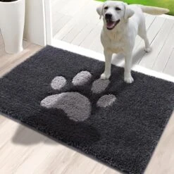 Door Mat Indoor, Dog Mats For Muddy Paws Super Absorbent, Low-Profile Entryway Rug With Non-Slip Backing, Washable Dirty Trapper Inside Entrance Doormat For Shoes, 20" X 32", Dark Gray 26 Door Mat Indoor, Dog Mats For Muddy Paws Super Absorbent, Low-Profile Entryway Rug With Non-Slip Backing, Washable Dirty Trapper Inside Entrance Doormat For Shoes, 20" X 32", Dark Gray -Zoomie Shop 61chsf2GwOL. AC