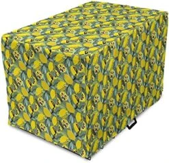 Lunarable Food Dog Crate Cover, Print Of Graphic Sketchy Popcorn In Irregular Shapes Movie Snacks, Easy To Use Pet Kennel Cover For Small Dogs Puppies Kittens, 24 Inch, Dark Cocoa And Earth Yellow -Zoomie Shop 61cnr9pQxiL. AC