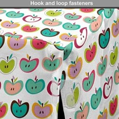 Ambesonne Fruits Dog Crate Cover, Retro Style Fruit Illustration Youthful Food Organic Eating Design, Easy To Use Pet Kennel Cover For Small Dogs Puppies Kittens, 22 Inch, Seafoam Multicolor -Zoomie Shop 61csyZ5IbAL