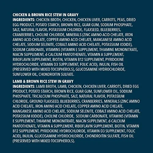 Amazon Brand - Wag Wet Dog Food Topper, Chicken & Lamb Brown Rice Stew In Gravy Variety Pack, 5.3 Oz Pouches (Pack Of 24) 3 Amazon Brand - Wag Wet Dog Food Topper, Chicken & Lamb Brown Rice Stew In Gravy Variety Pack, 5.3 Oz Pouches (Pack Of 24) - Image 3