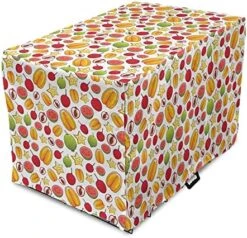 Lunarable Fruit Dog Crate Cover, Colorful Pattern With Natural Food Mango Lychee Guava Feijoa And Carambola, Easy To Use Pet Kennel Cover For Small Dogs Puppies Kittens, 18 Inch, Multicolor -Zoomie Shop 61gMy68w9oL. AC 2