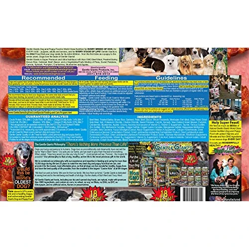 GENTLE GIANTS World Class Canine Nutrition Dog And Puppy Food W/Real Beef And Real Bacon - 24lbs 4 GENTLE GIANTS World Class Canine Nutrition Dog And Puppy Food W/Real Beef And Real Bacon - 24lbs - Image 4
