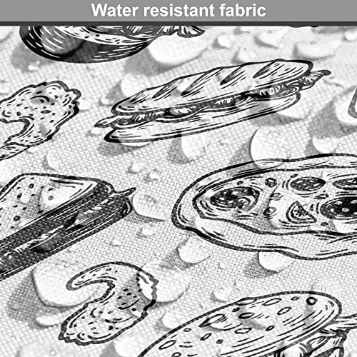 Lunarable Soda Dog Crate Cover, Fast Food Burger Pizza Hot Dog Junk Unhealthy Meal Menu Wings Restaurant, Easy To Use Pet Kennel Cover For Small Dogs Puppies Kittens, 24 Inch, Charcoal Grey And White 6 Lunarable Soda Dog Crate Cover, Fast Food Burger Pizza Hot Dog Junk Unhealthy Meal Menu Wings Restaurant, Easy To Use Pet Kennel Cover For Small Dogs Puppies Kittens, 24 Inch, Charcoal Grey And White - Image 6