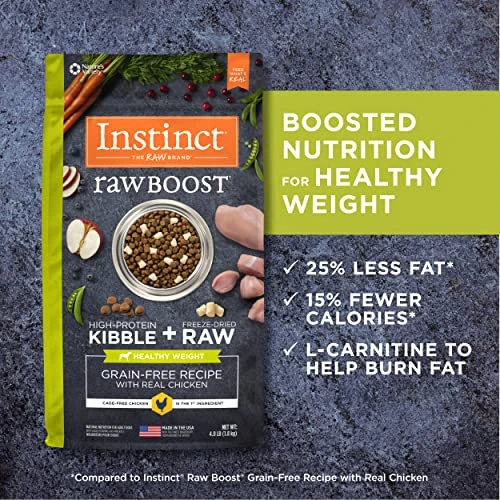 Instinct Raw Boost Healthy Weight Grain Free Recipe With Real Chicken Natural Dry Dog Food, 4 Lb. Bag 5 Instinct Raw Boost Healthy Weight Grain Free Recipe With Real Chicken Natural Dry Dog Food, 4 Lb. Bag - Image 5