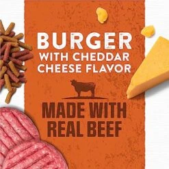 Purina Moist And Meaty Burger With Cheddar Cheese Flavor Dry Soft Dog Food Pouches - 36 Ct. Pouch -Zoomie Shop 61mxM1UHRyL
