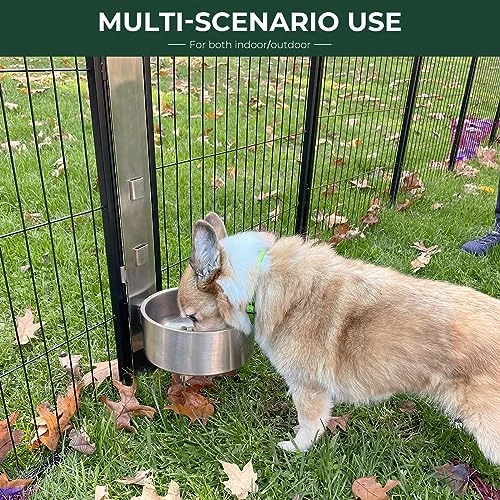 FXW Anti-tip Feeding Station With 32oz Dog Bowl, Use With Dog Playpen, Fits 24'' Height Of Fence│Patent Pending 2 FXW Anti-tip Feeding Station With 32oz Dog Bowl, Use With Dog Playpen, Fits 24'' Height Of Fence│Patent Pending - Image 2
