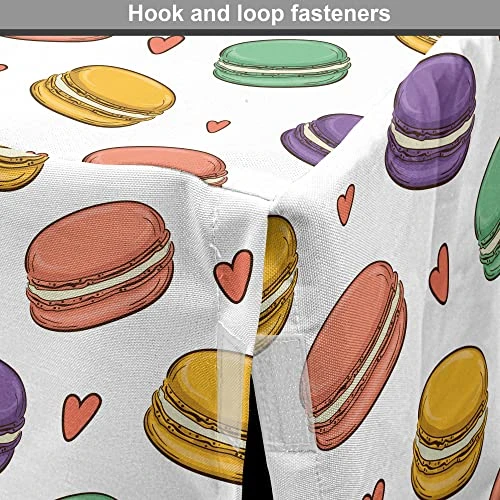 Ambesonne Food Dog Crate Cover, Colorful Macarons Cookies Pattern Along Hearts Modern Confectionery Theme, Easy To Use Pet Kennel Cover For Small Dogs Puppies Kittens, 18 Inch, Orange And Multicolor 4 Ambesonne Food Dog Crate Cover, Colorful Macarons Cookies Pattern Along Hearts Modern Confectionery Theme, Easy To Use Pet Kennel Cover For Small Dogs Puppies Kittens, 18 Inch, Orange And Multicolor - Image 4