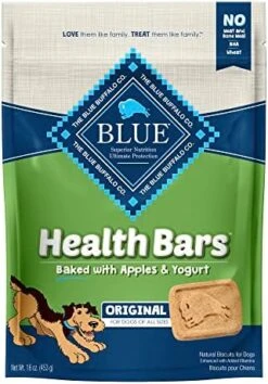 Blue Buffalo Health Bars Mini Natural Crunchy Dog Treats Biscuits, Apple & Yogurt 32-oz Box -Zoomie Shop 61uT5a8O4ML. AC