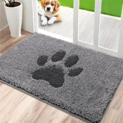 Door Mat Indoor, Dog Mats For Muddy Paws Super Absorbent, Low-Profile Entryway Rug With Non-Slip Backing, Washable Dirty Trapper Inside Entrance Doormat For Shoes, 20" X 32", Dark Gray 22 Door Mat Indoor, Dog Mats For Muddy Paws Super Absorbent, Low-Profile Entryway Rug With Non-Slip Backing, Washable Dirty Trapper Inside Entrance Doormat For Shoes, 20" X 32", Dark Gray -Zoomie Shop 71Fzf4ZUsL. AC